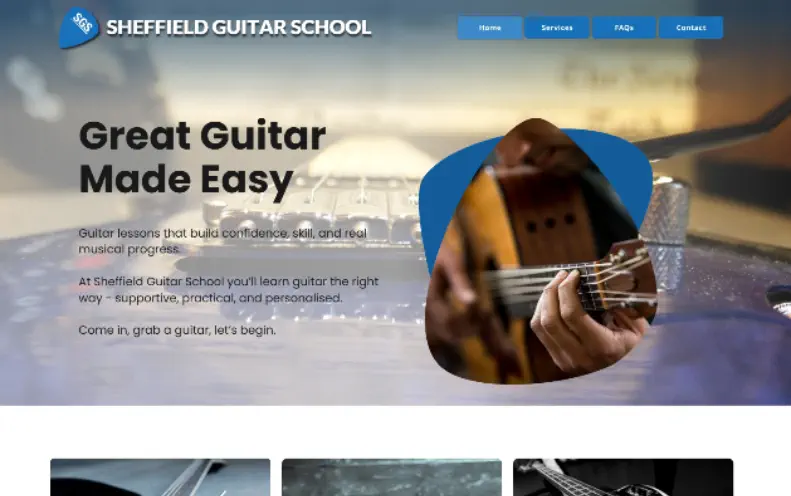 Example website from The Byte Shed